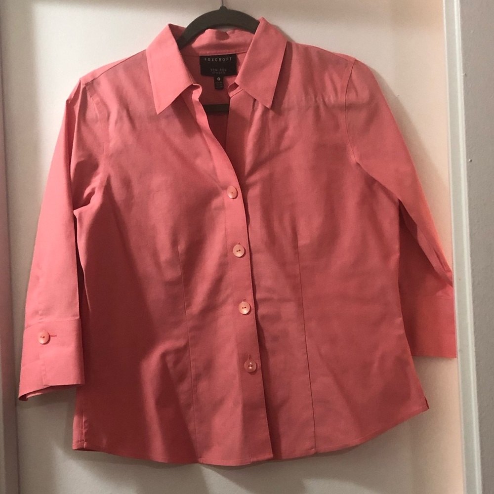 Wrinkle Resistant Pink Button Down